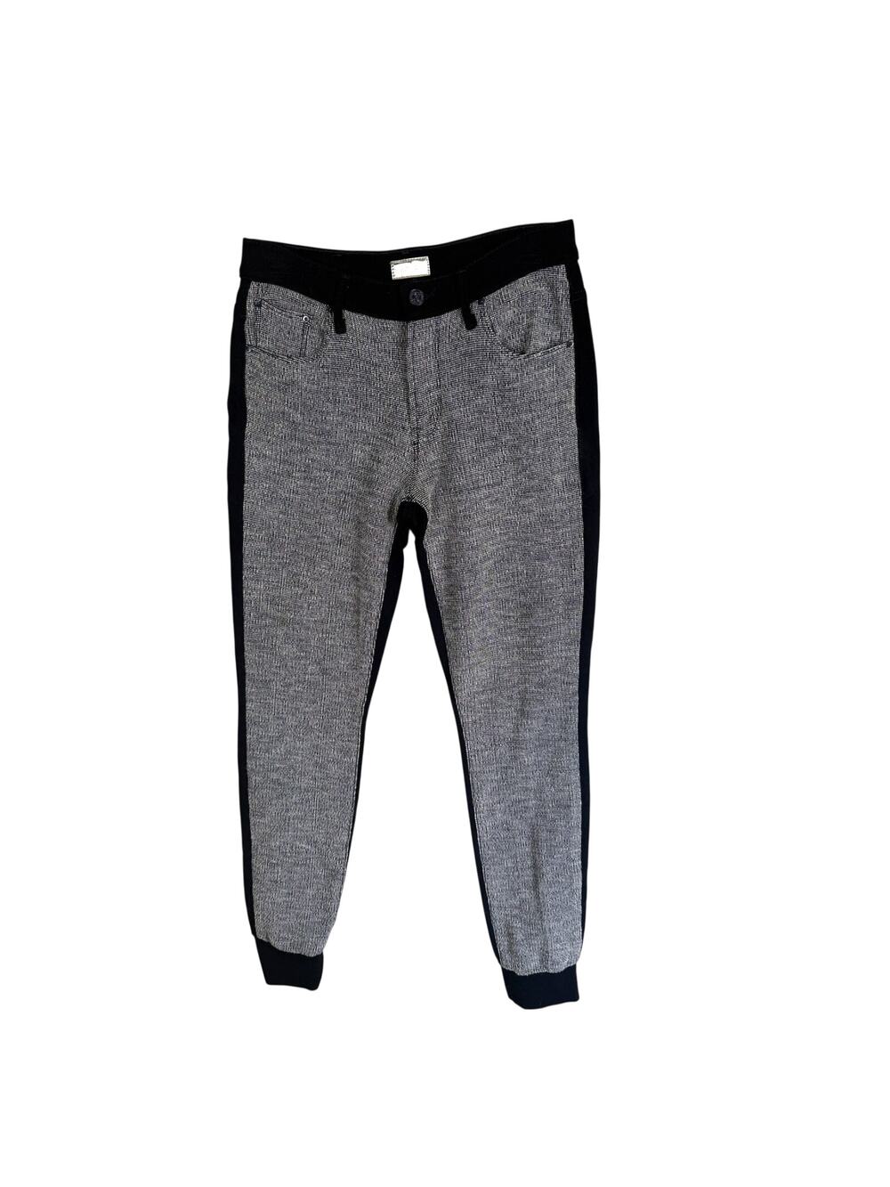 MOTHER Navy Blue Knit Jogger Double Trainer Pants White Athleisure 25